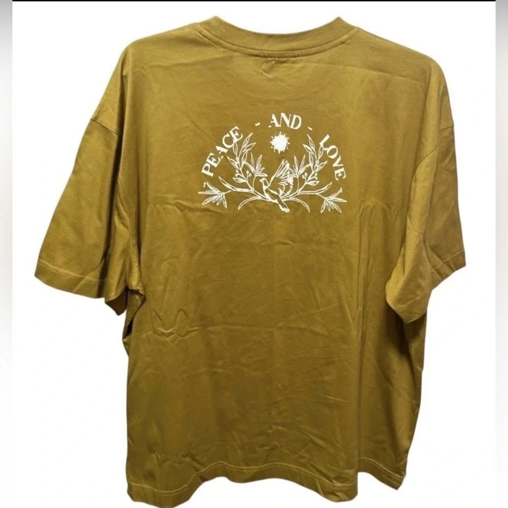 Ted Baker London Andam Embroidered Dove Graphic Tee yellow Mustard Size 3 US M